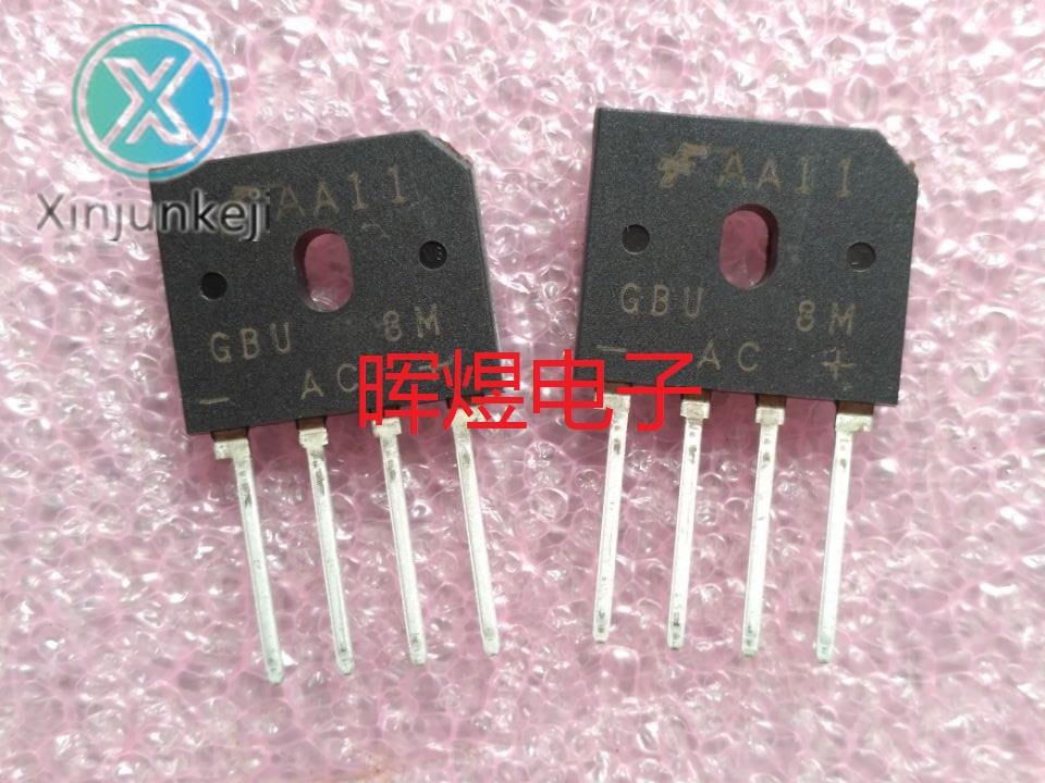 10pcs orginal new GBU8M rectifier bridge pile 8A1000V