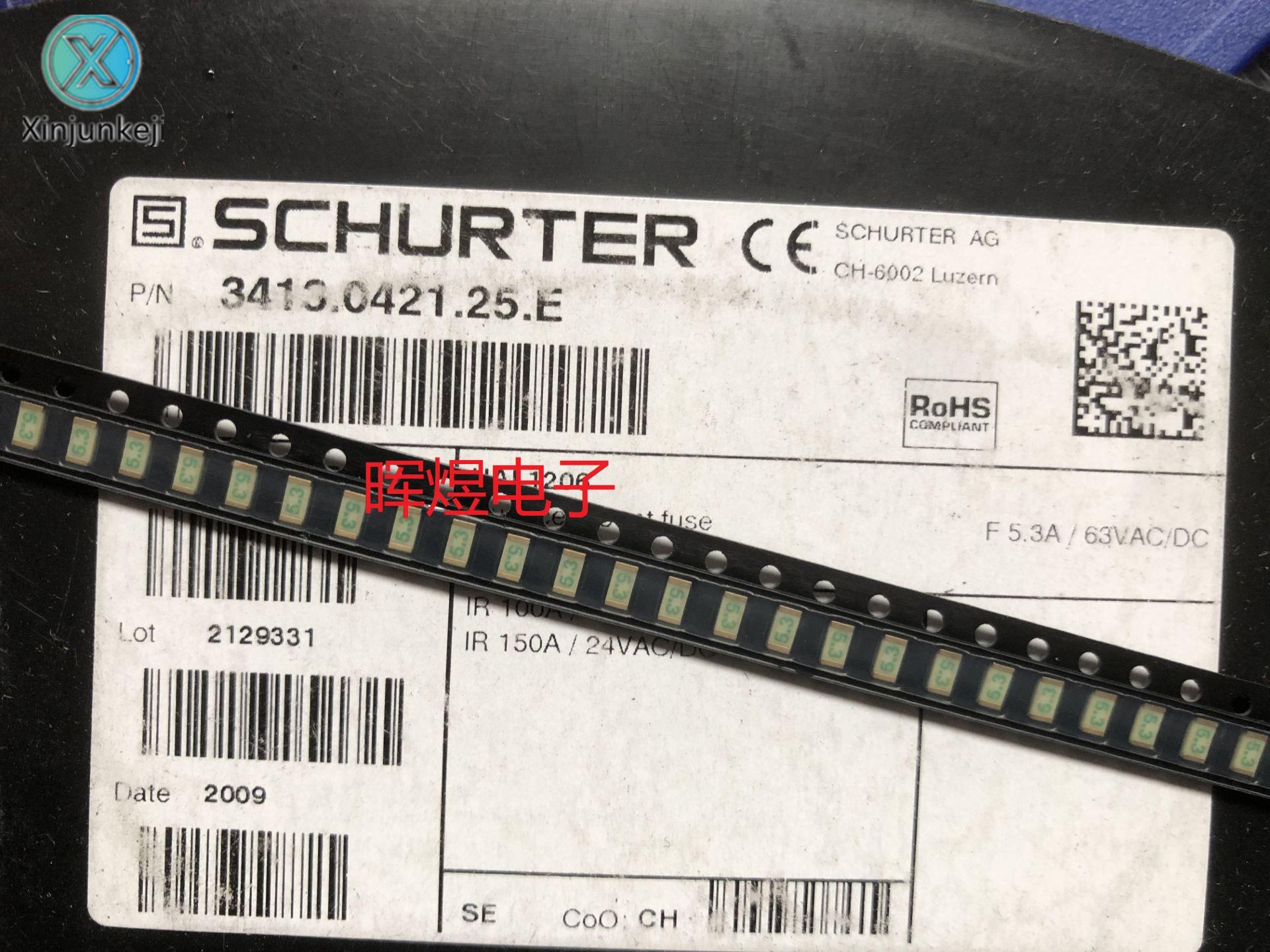 10pcs orginal new 3413.0421.25. E SMD fuse 1206 F5.3A 63VAC/DC
