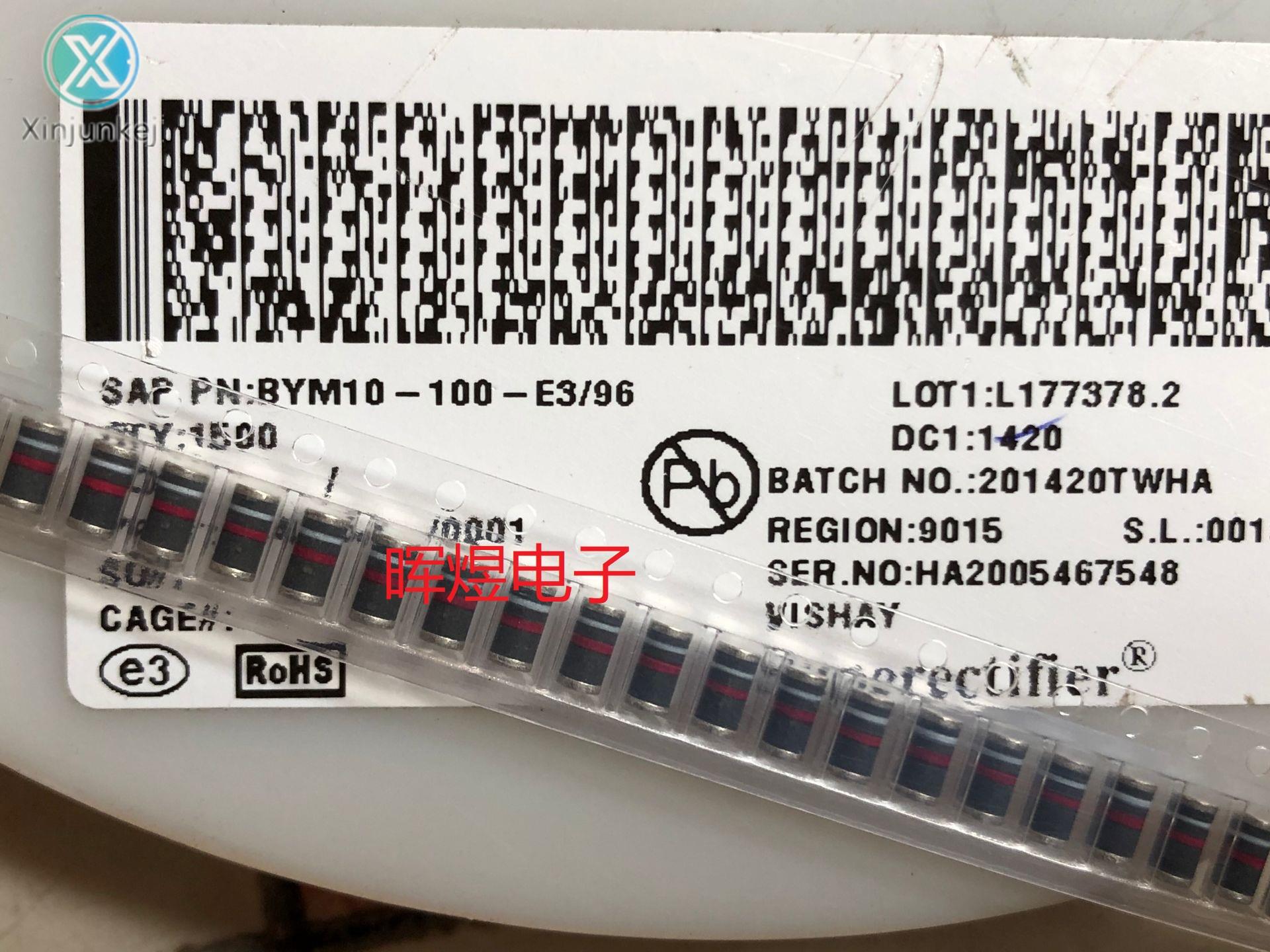 10pcs orginal new BYM10-100-E3/96 glass passivated rectifier diode DO213AB
