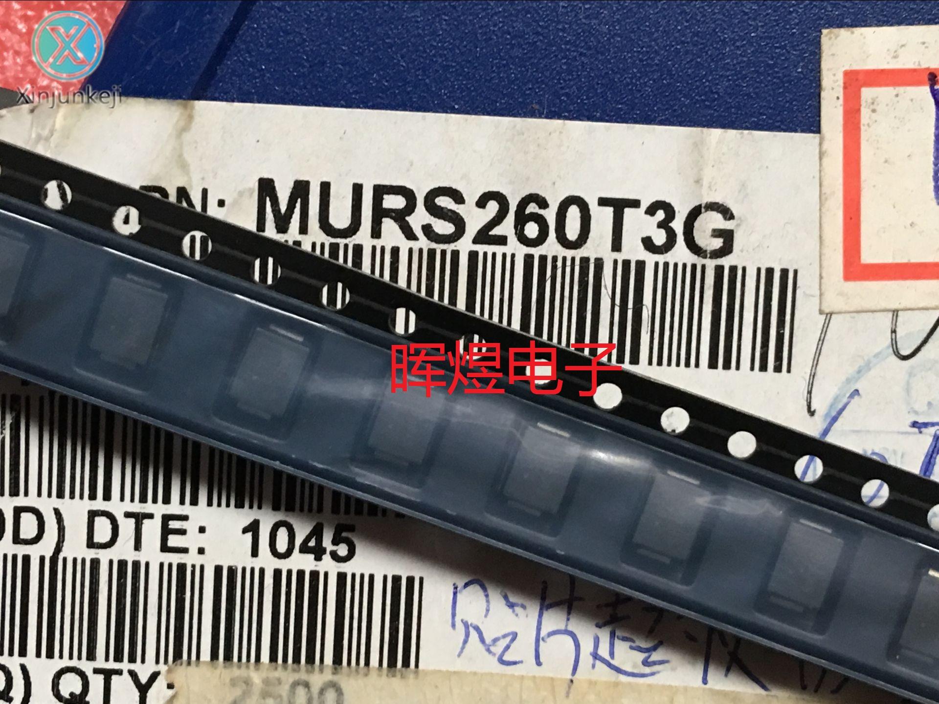 30pcs orginal new MURS260T3G DO214AA/SMB screen printed U2J 2A600V fast recovery diode