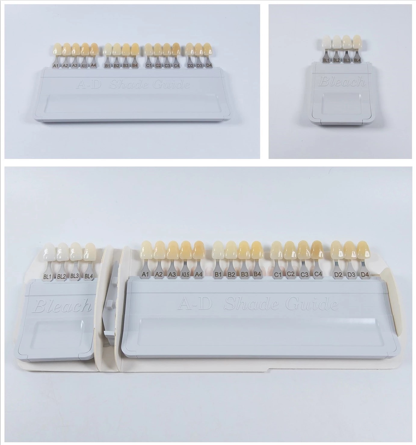 Dental Teeth A-D Shade Guide Porcelain Material 20 Color Chart Teeth Bleach Board Plate Whitening