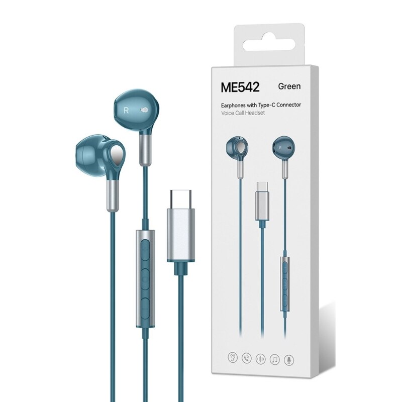 Type-C Earphones Wired Control With Microphone Type C Earphone USB C Earbuds