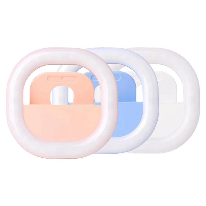 Led Selfie Ring Light Mobile Phone Lens LED Selfie Lamp Ring Brightness Clip On Laptop Phone For Video Conference Live Makeup
