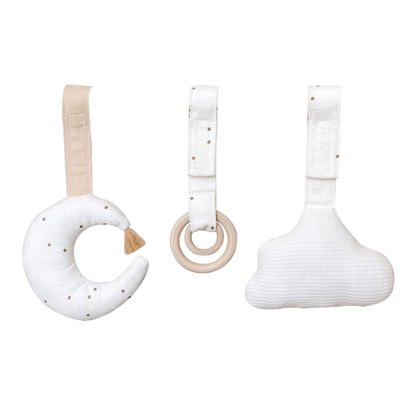 3 Pieces Baby Gym Cotton Toy Hanging Activity Playing Gym Toy Set Newborn Gift