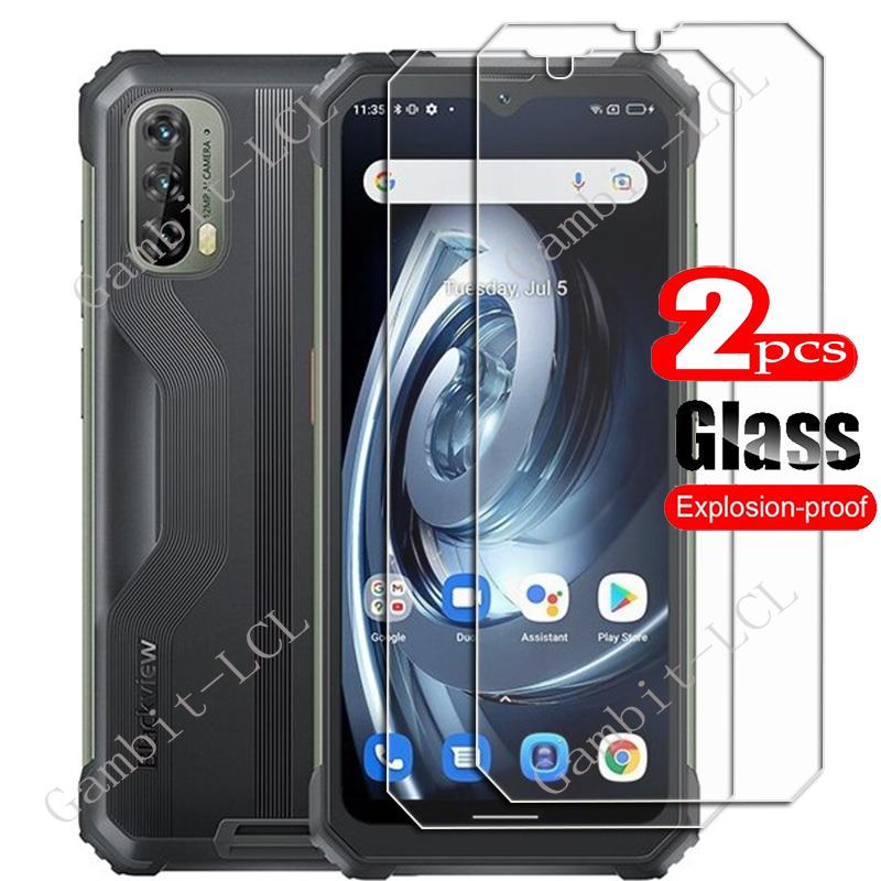 2PCS FOR Blackview BV7100 6.58" HD Tempered Glass Protective On BlackviewBV7100 BV 7100 Phone Screen Protector Film Cover
