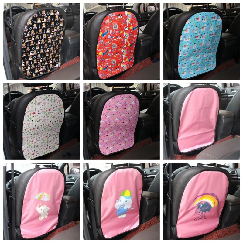 Car Seat Back Anti-Play Mats Color Child Floral Anti-Dirty Pad Car Accessories Interior for Keep Clean Car Decoration