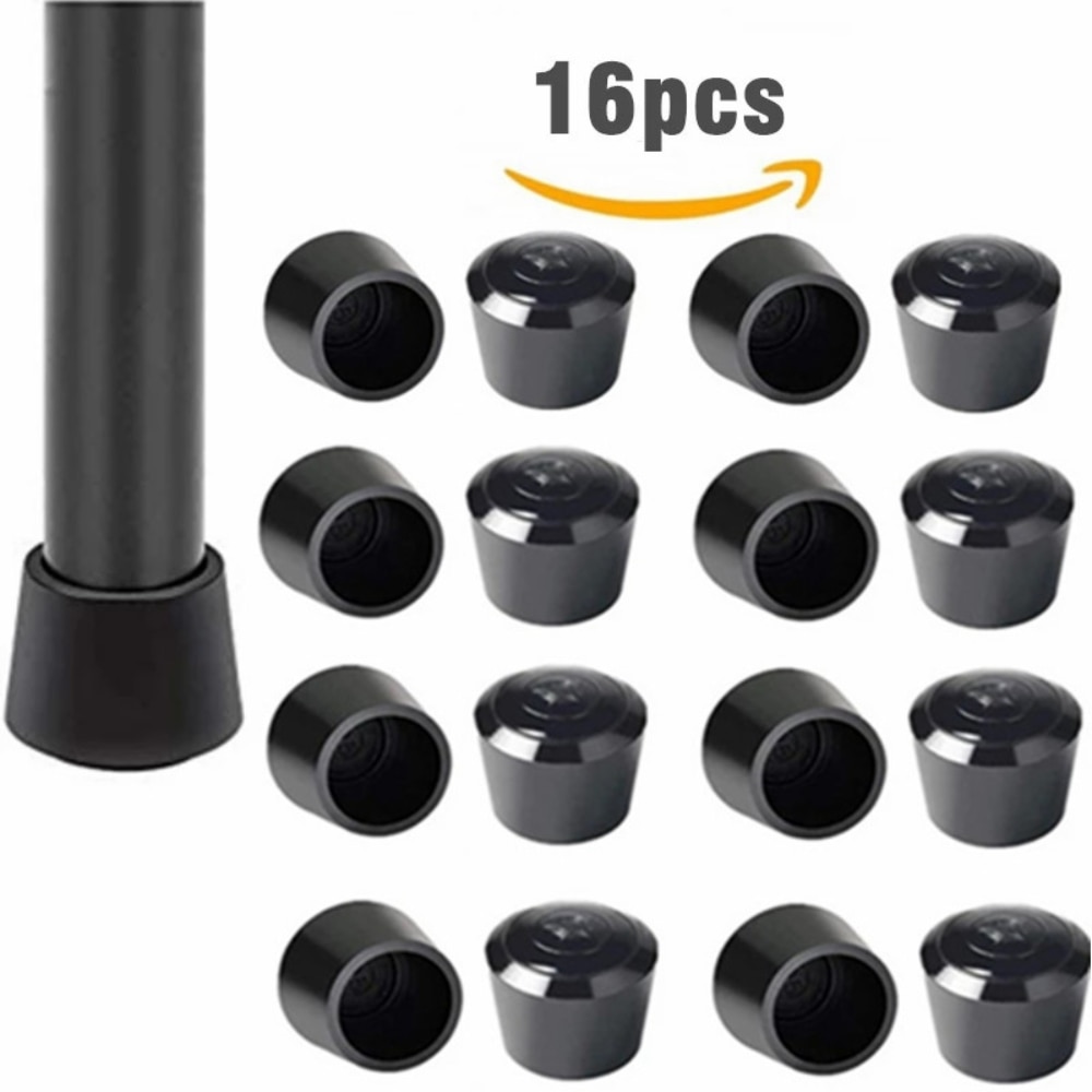 New 16Pcs Rubber Chair Leg Tips Caps Furniture Foot Table End Cap Covers Floor Protector for Indoor Home Chair Floor Protector