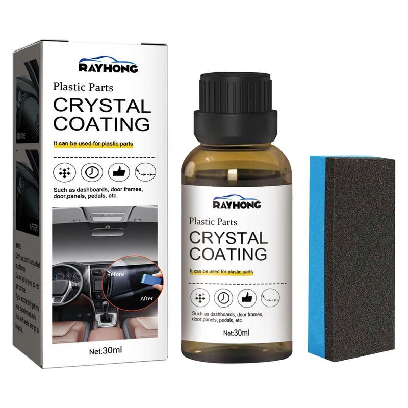 Plastics Parts Crystal Coating Plastics Trim Restorer For Cars Excellent Car Plastics Restorer With Sponge Car Accessories