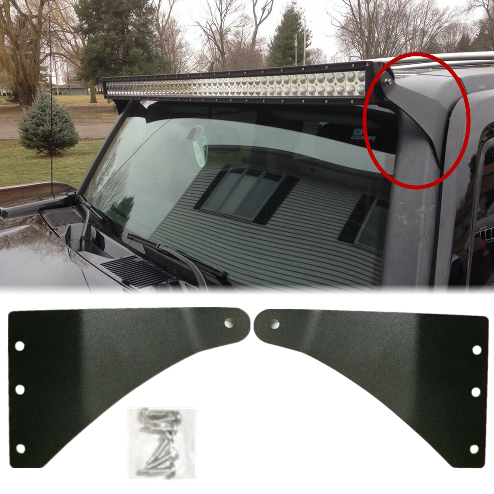 For 2006-2010 Hummer H3 Upper Roof Straight Curved 50Inch LED Light Bar Offroad Mounting Brackets