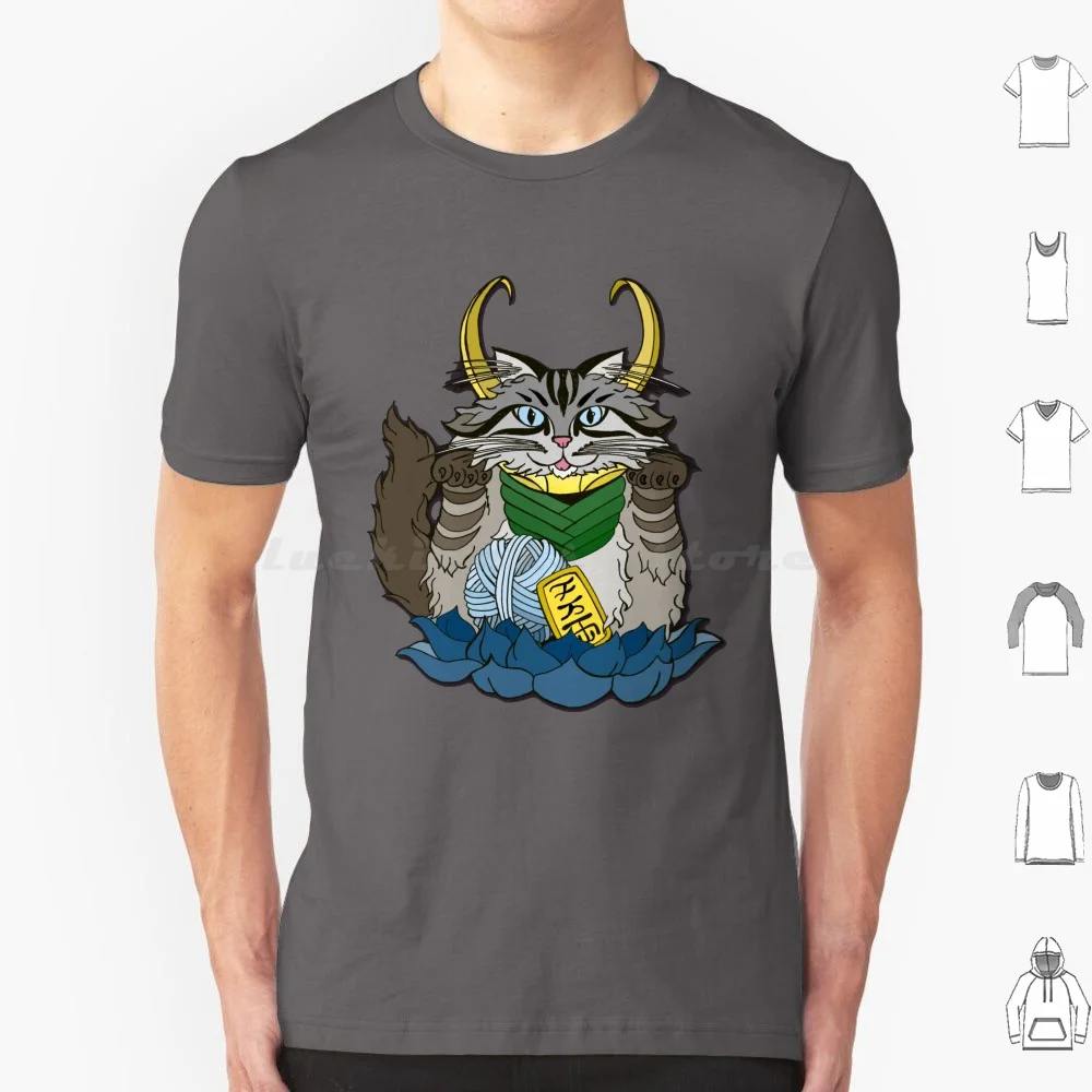 Cat T Shirt 6Xl Cotton Cool Tee Lucky Cat Cat Longhair Cat Fur Striped Maneki Neko Beckoning Cat Luck Fortune Abundance