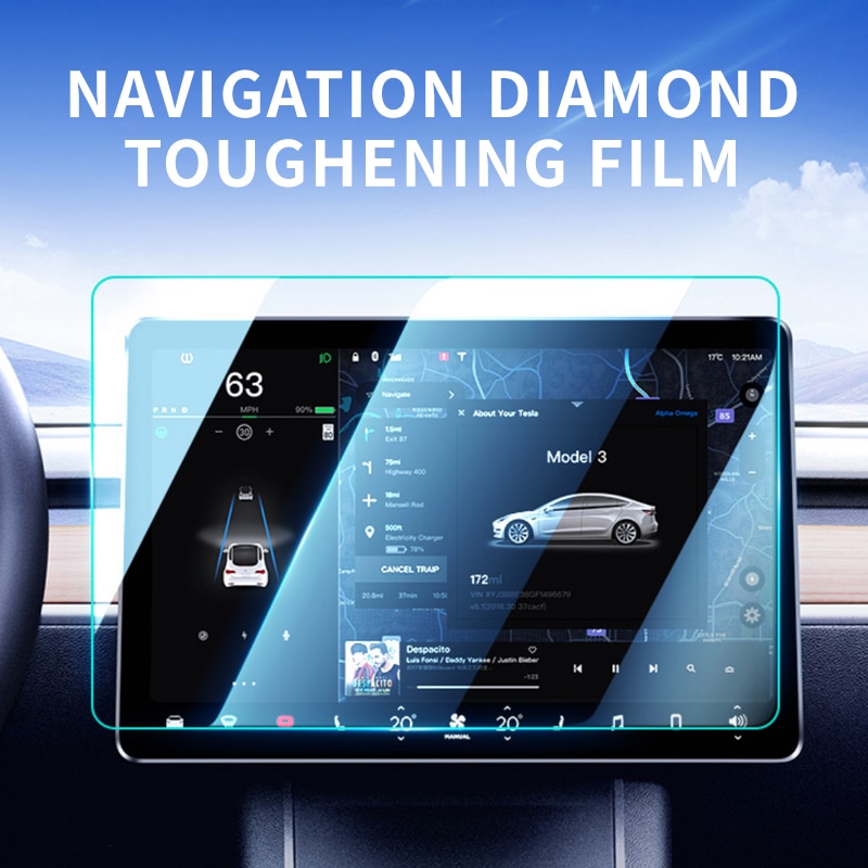 Tempered Glass Screen Protector Car navigation display screen For Tesla Model 3 Y 2022 2021 Center Control Dashboard Touchscreen