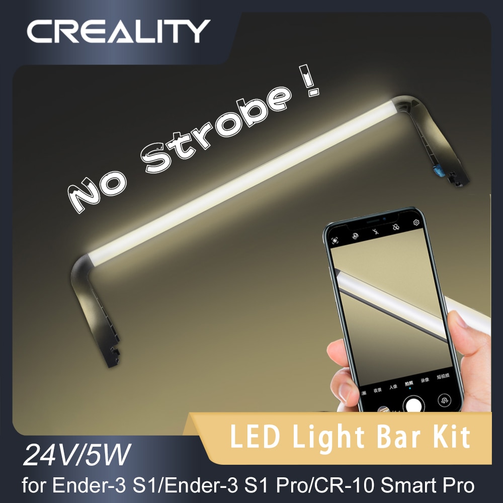 CREALITY No Strobe LED Light Bar Kit 24V/5W 3D Printer Parts Upgrade for Ender-3 S1 Pro/CR-10 Smart Pro/Ender-3 V2 Neo Series