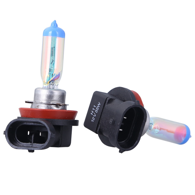 2pcs H11 55W Rainbow Gold Color Halogen Lamp For Replacement Headlight For Car Fog light Auto Accessories Car Light Source