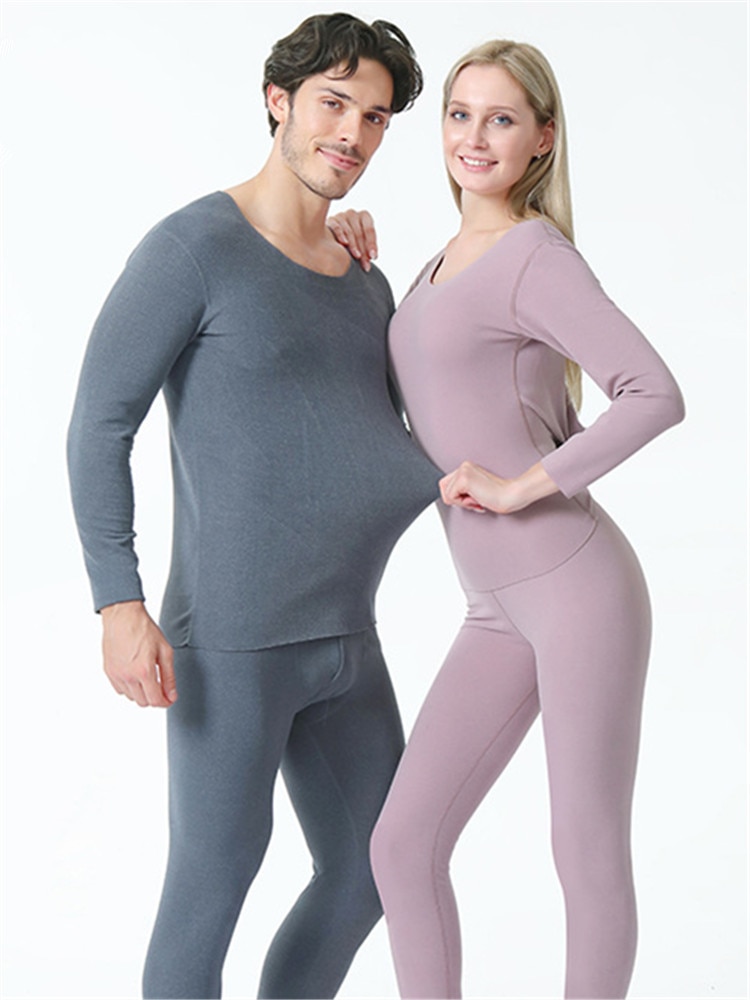 Women's Thermal Underwear Pajama Set Female Couple Warm Sleep Pants Tops Thermo Winter Undershirt Size L-4XL