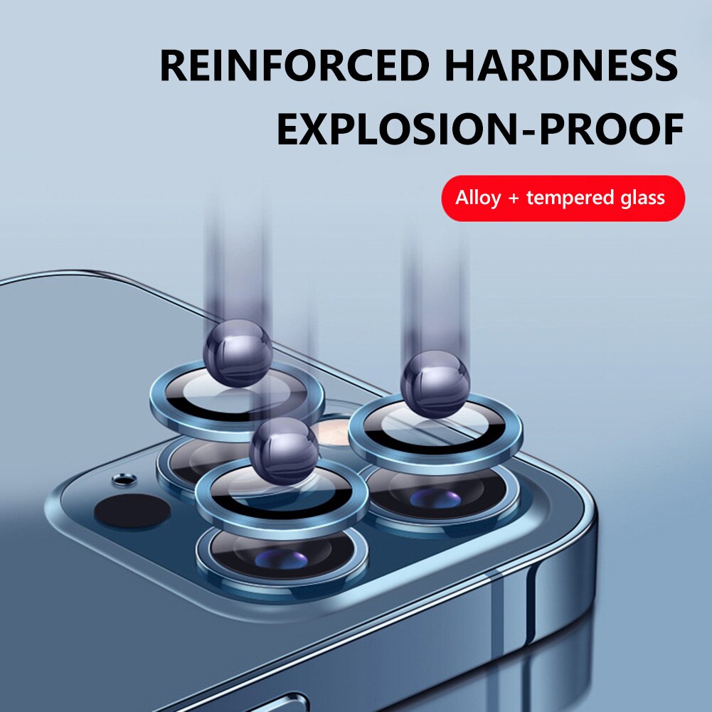 2pcs/3pcs Camera Lens Protection Aluminum Alloy HD Tempered Glass Case Camera Lens Screen Protector for iPhone 14 Pro/14 Pro Max