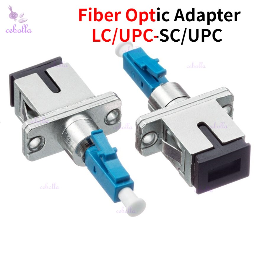 2pcs/lot LC/UPC-SC/UPC SC Female to LC Male Fiber Optic Adapter for Optical Fiber Simplex Single-Mode for Fiber Pigtail