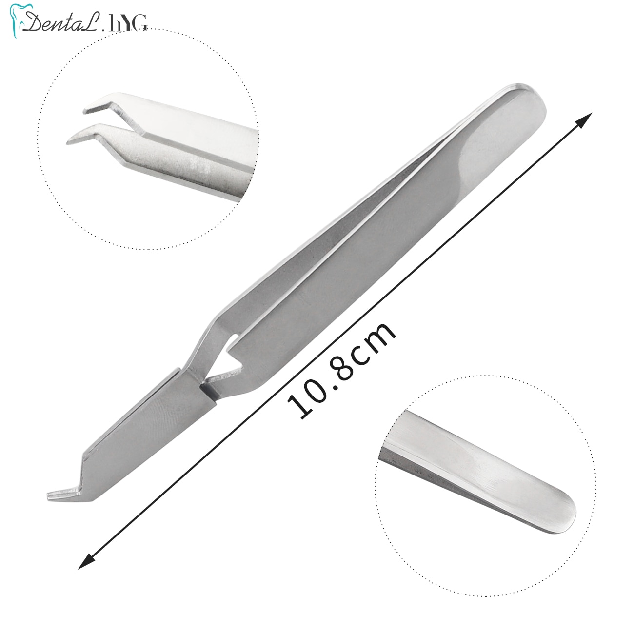 1Pc Orthodontic Stainless Steel Bracket Positioning Forceps Buccal Facial Tube Forceps Lingual Side Clasp Bite Paper Posterior