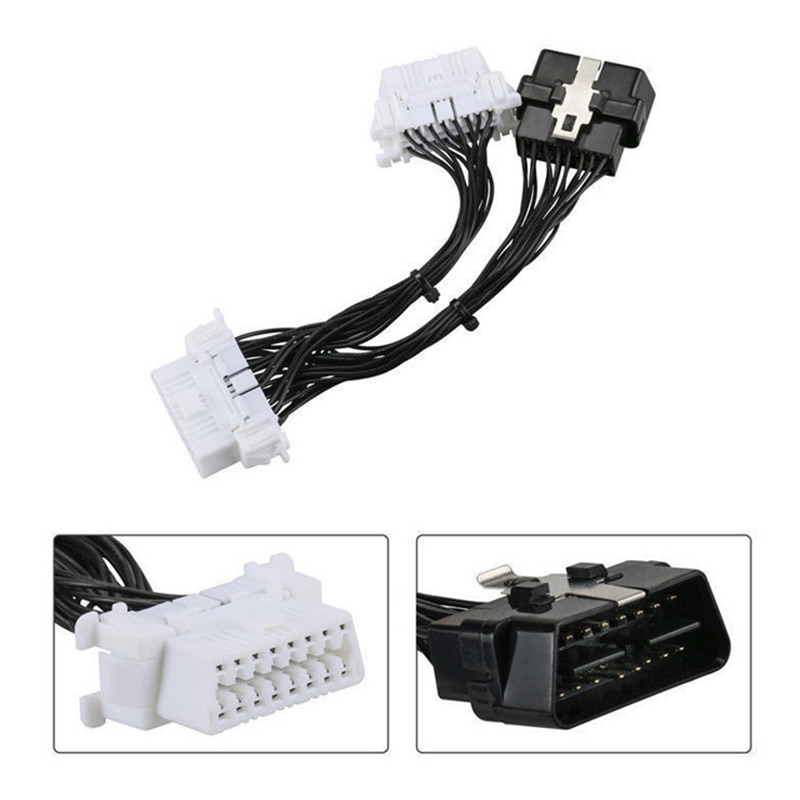Car OBD2 one point two extension cable OBD 2 extension cable OBD 16PIN one drag two transfer cable