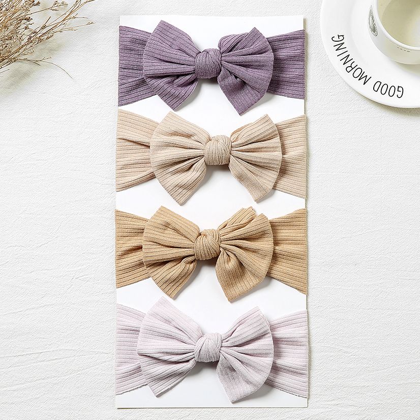 New Colors Knit Baby Headbands Rib Bow Elastic Soft Newborn Headbands for Baby Girl Children Turban Infant Kids Hair Accessories
