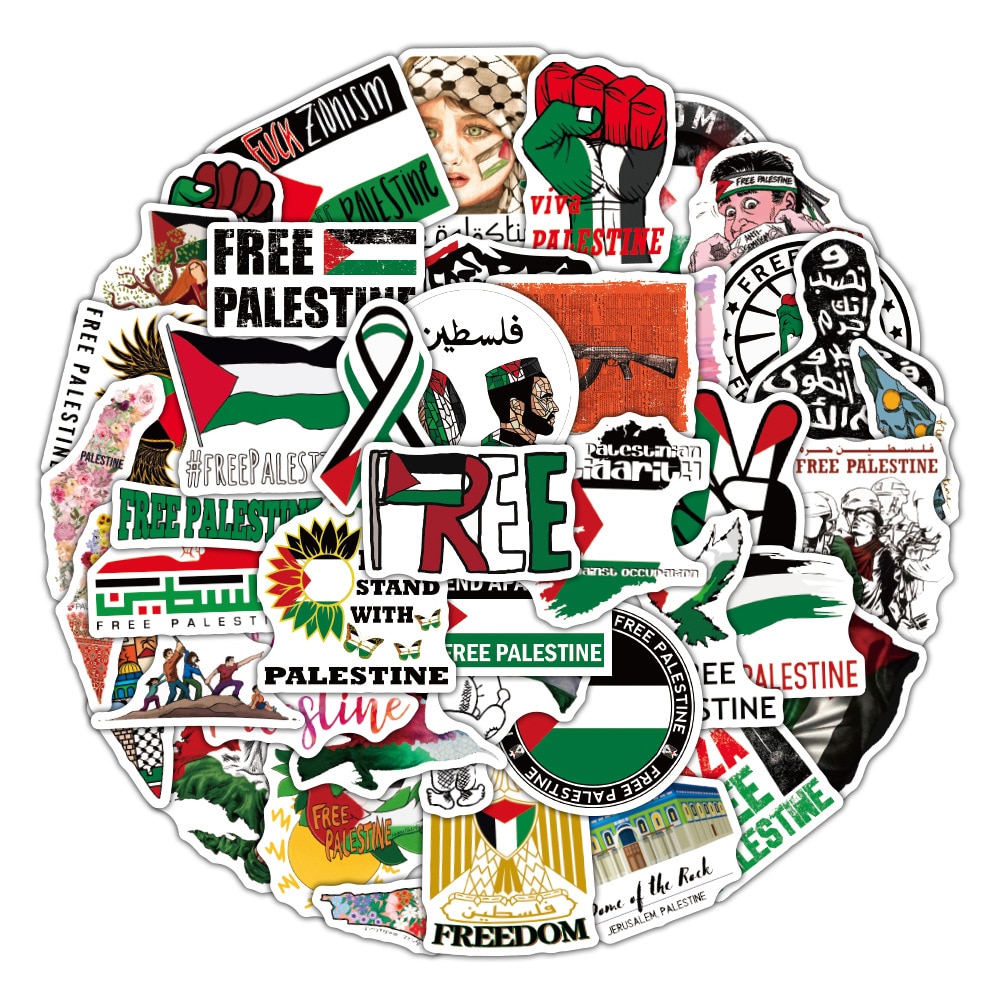 10/50Pcs Cartoon Free State Of Palestine Graffiti Stickers For Suitcases Kids Laptop Case Helmet Luggage Skateboard