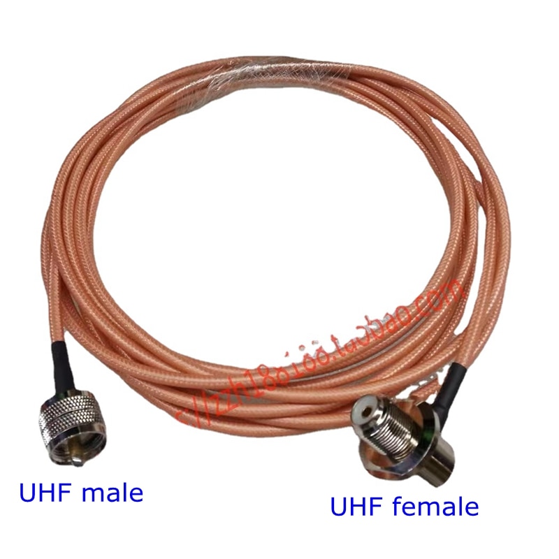 RG400 Double Shielded Cable UHF male PL259 to UHF female SO239 Connector RF Coaxial Pigtail Jumper Adapter Straight New Brass