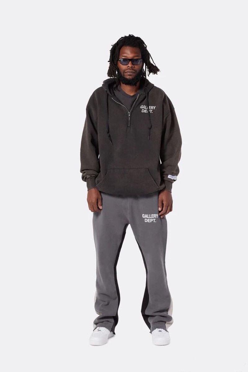 Gallery Painted Flare Sweat Pant High Quality Men Women 1:1 Street Grey Black Blue Trousers