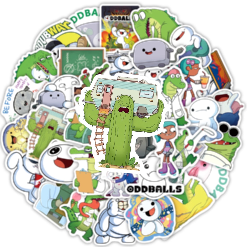 10/50Pcs Harajuku Oddballs Stickers Decal DIY Skateboard Laptop Guitar Phone Luggage Car Helmet Cool Sticker For Kids Toy