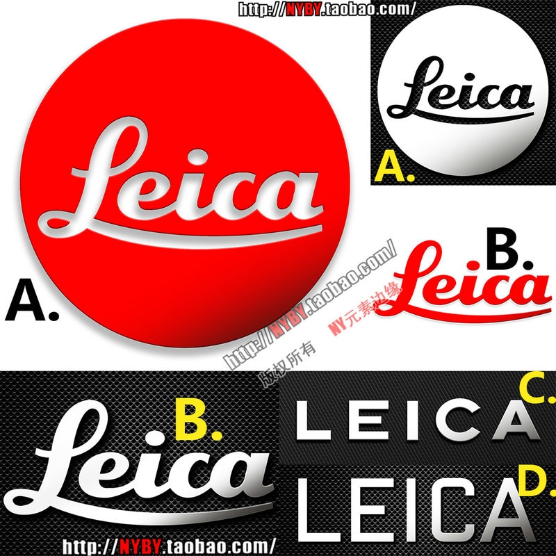 LEICA logo metal stickers mobile phone stickers camera stickers personality