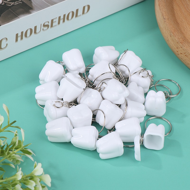 10Pcs Tooth Shape Kids Milk Teeth Storage Boxes Child Baby Deciduous Tooth Organizer Mini Plastic Container Small Box