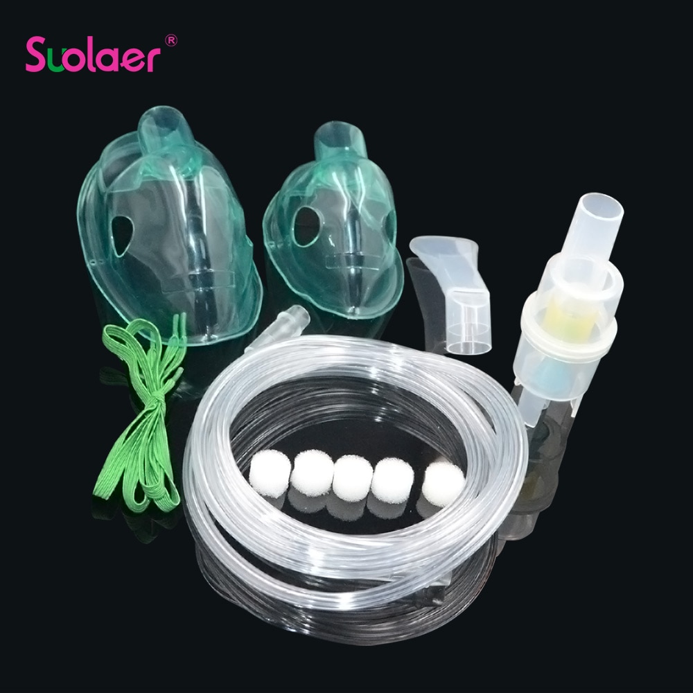 6 In 1 Nebulizer Inhaler Set CompMist Household Nebulizer Cup Mouthpieces Adult Child Mask Inhaler Set Accessories One-time