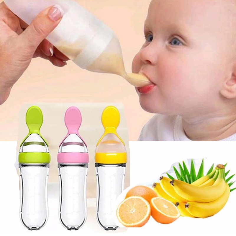 Baby Spoon Bottle Feeder Dropper Silicone Spoons for Feeding Medicine Kids Toddler Cutlery Utensils Children Accessories Newborn