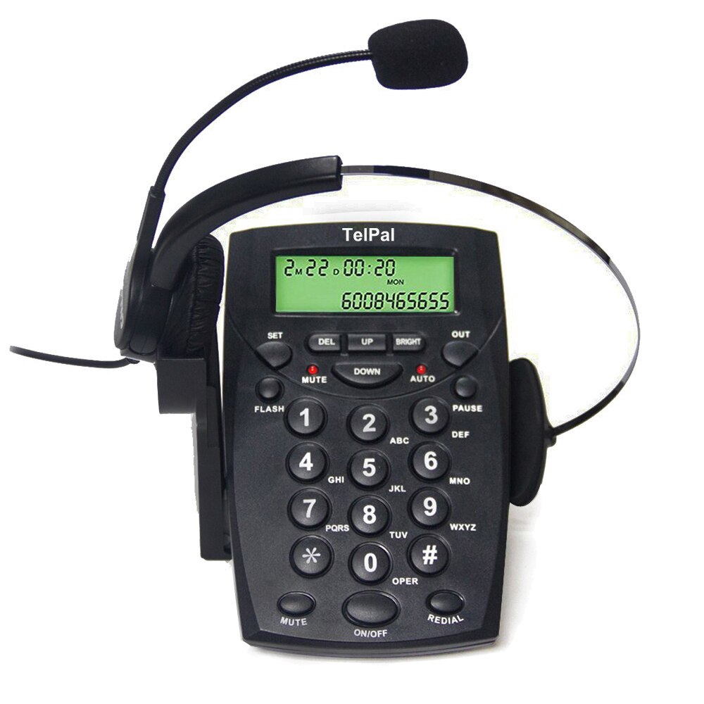 Corded Telephone Call Center Headset Telephone with Dialpad & Noise Cancelling Headset Headphone,hands free telephone headse