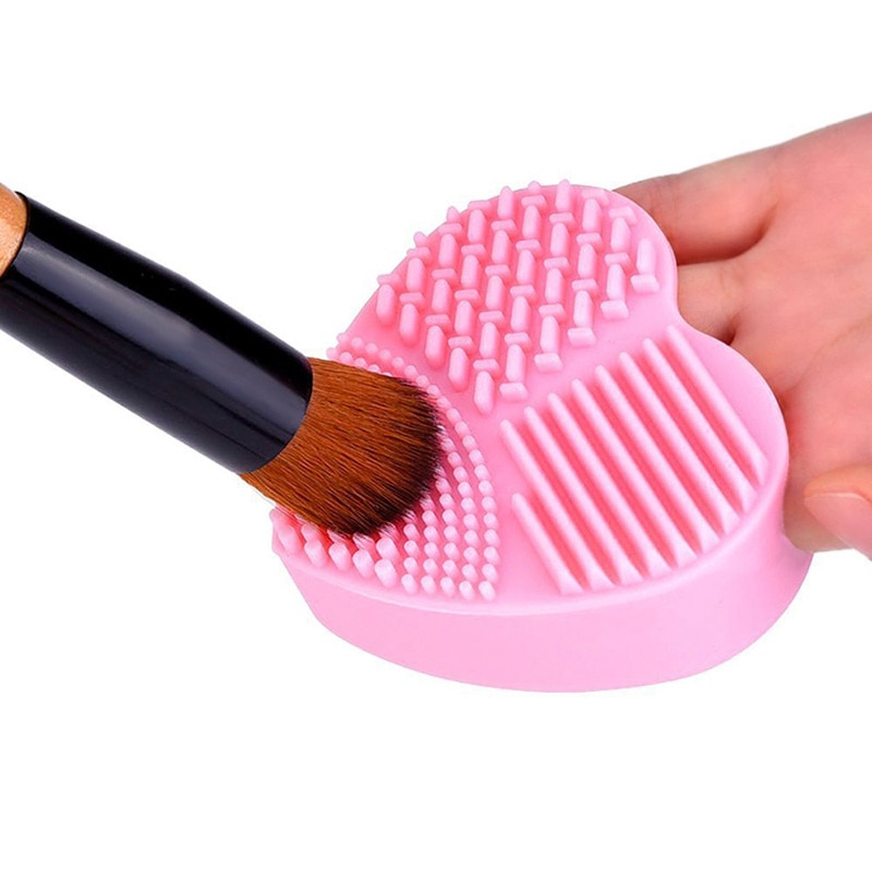 Heart Shaped Makeup Brushes Cleaner Glove Scrubber Board Eyebrow Brushes Cleaning Tools Makeup Brush Scrubber Board Cleaner