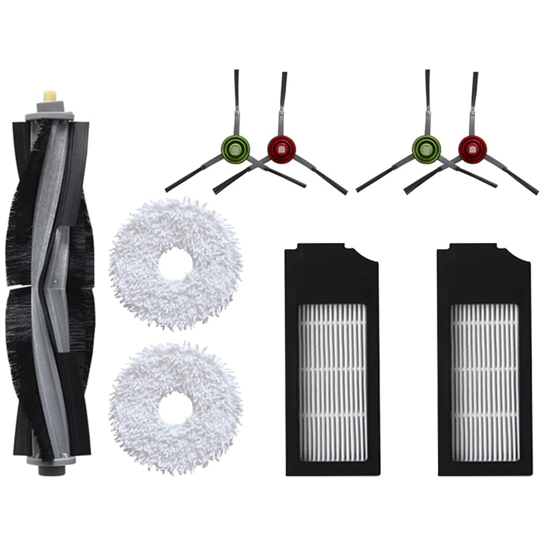 1 Set Main Brush Side Brushes HEPA Filter Replacement Kit For Ecovacs X1omni X1turbo Robot Vacuum Cleaner Accessories