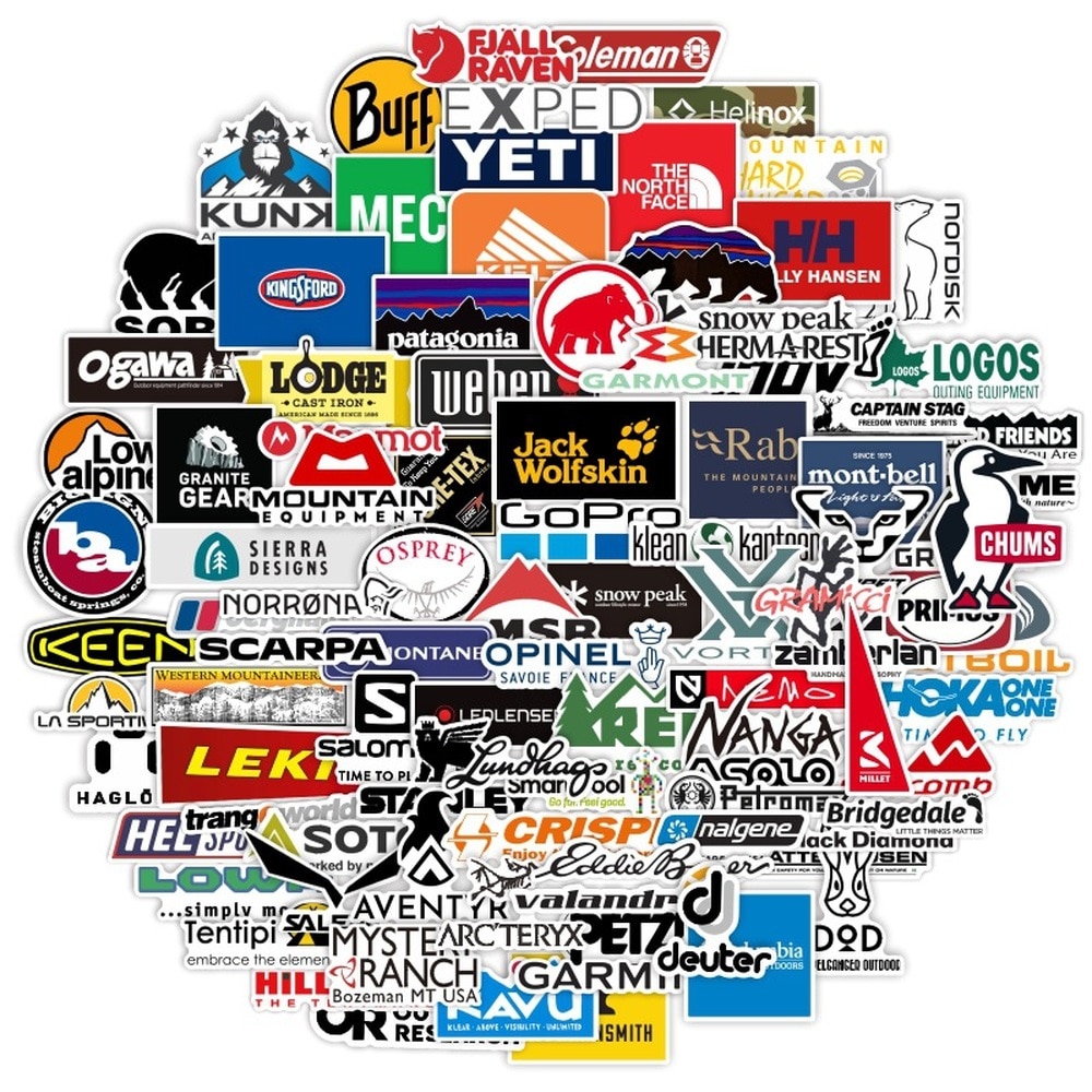 100pcs Cool Fashion Brand Stickers Aesthetic Skateboard Laptop Motorcycle Phone Car Graffiti Sticker Decal Kid Toy