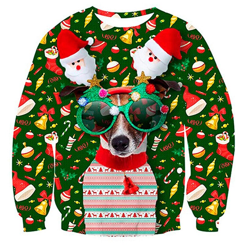 Grappige Nep Kerst Trui Unisex Mannen Vrouwen Lelijke Kerst Trui Voor Feestdagen Santa Elf Trui Herfst Winter Xmas Kleding