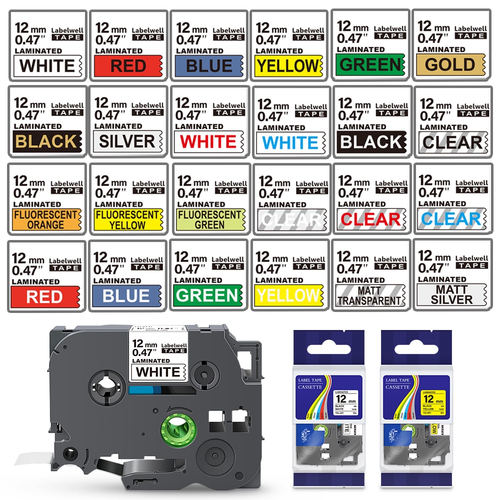 6/9/12mm 231 Label Tape Compatible for Brother 231 131 631 221 211 FX231 Label Tape for Brother Ptouch Label Maker PTH110 PTD210