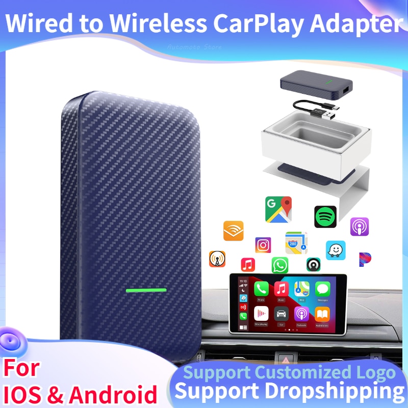 Wired to Wireless Android Auto CarPlay Adapter CarPlay Dongle Auto Connect for VW Toyota Honda Audi Benz Mazda Car Accessories