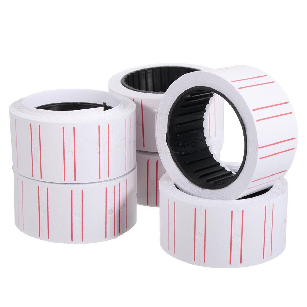10pcs Adhesive Price Labels Paper Tag Price Label Sticker Single Row For Price Gun Labeller Suitable For Grocery 21mmX12mm