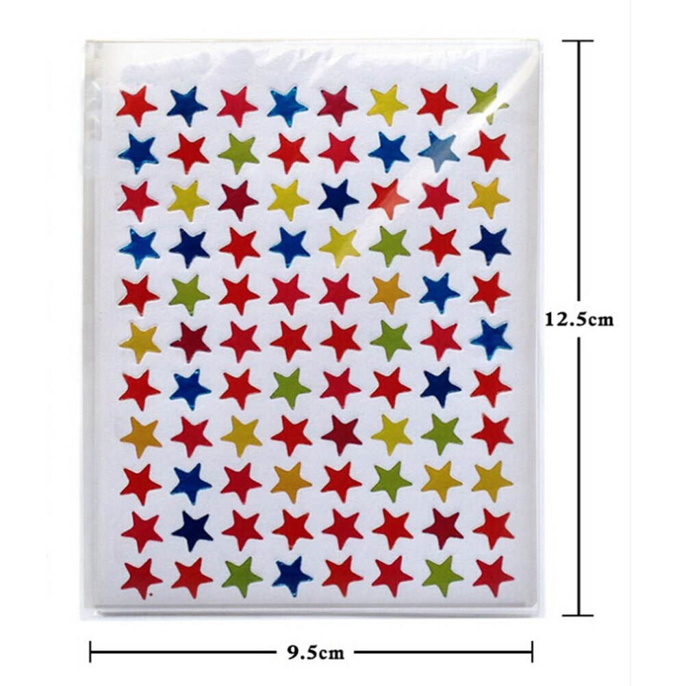 100 Sheets Colorful Seal Cute Five-pointed Star Decoration Scrapbooking Paper Stickers Stationery School Office Supplies