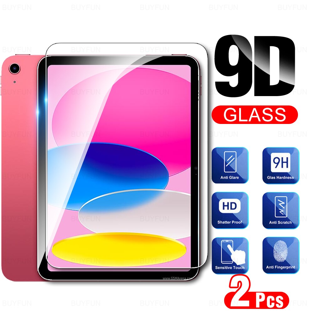 2pcs Full Cover Tempered Glass For Apple iPad 2022 Screen Protector For Ipad 10th 10.9Inch iPad2022 Tablet Protection Clear Film
