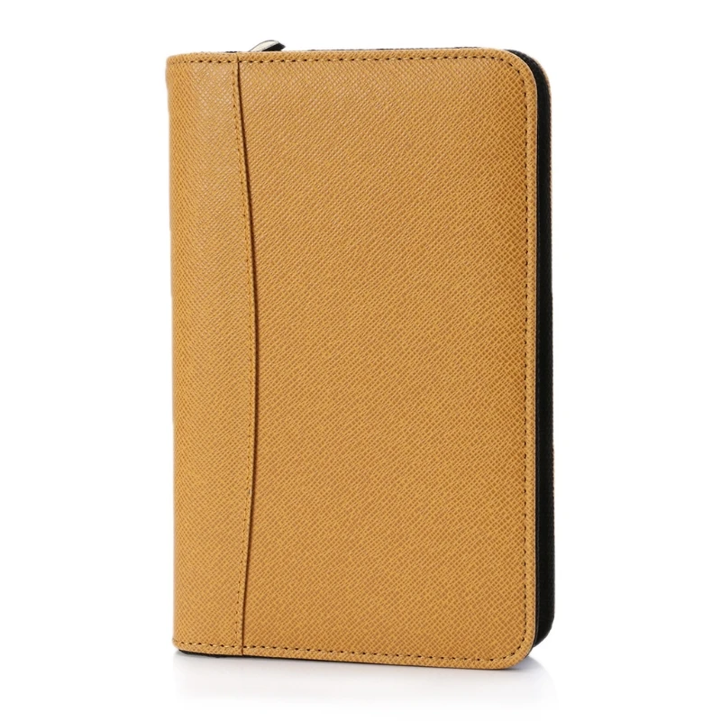 HXBD PU Leather Cover A6 Zipper Notebook Loose-Leaf Business Notepad With Calculator