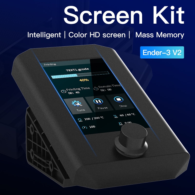 CREALITY 3D Printer Parts Ender-3 V2 Color HD Display Screen Easy Installation 24-Bit Color Excellent Screen Display