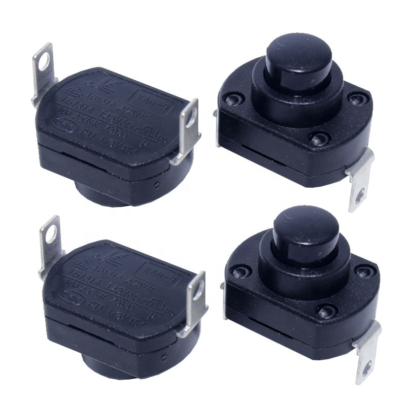 4PCS High-current Push Button Switch Kan-9 10A 16A 250VAC 125VAC Self-locking Switch VDE CQC