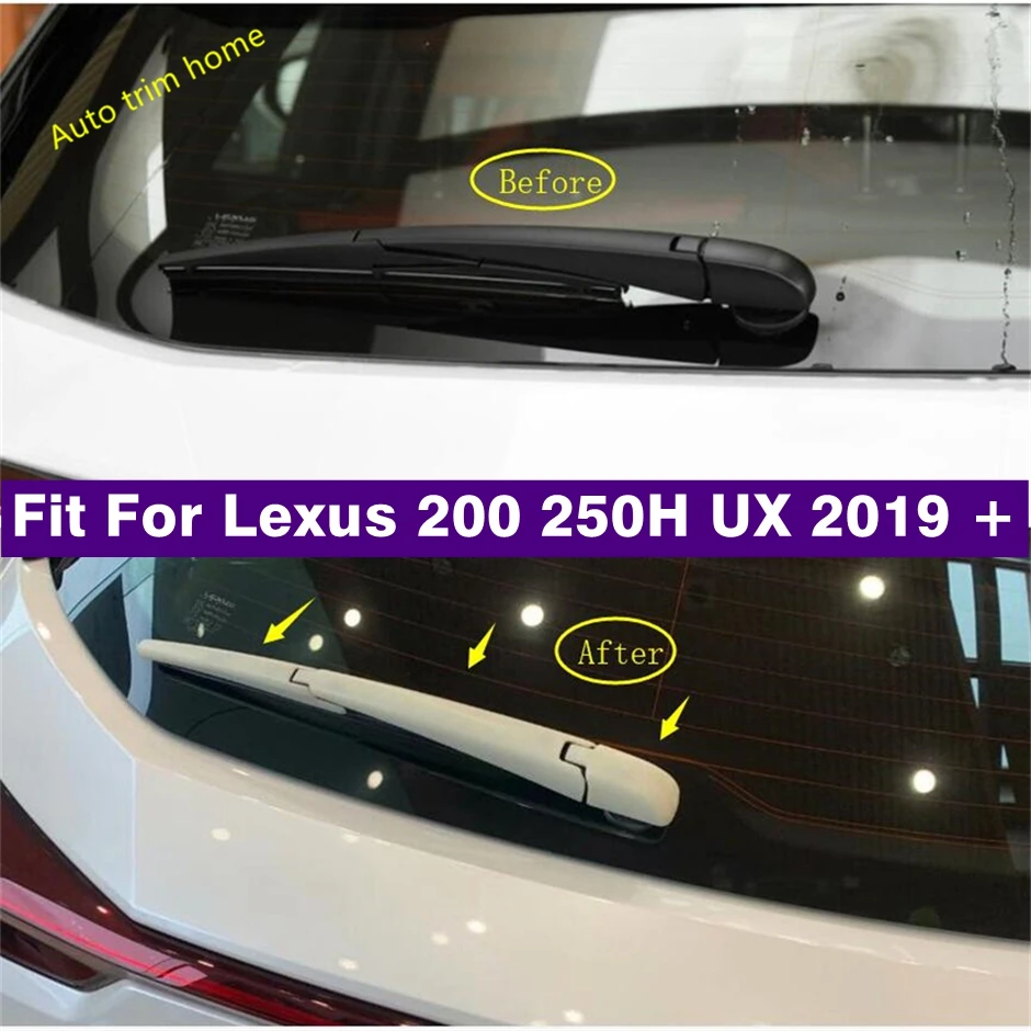 ABS Chrome Rear Windshield Window Wiper Decoration Protector Cover Trim Fit For Lexus UX 200 250H 2019 - 2024 Car Accessories