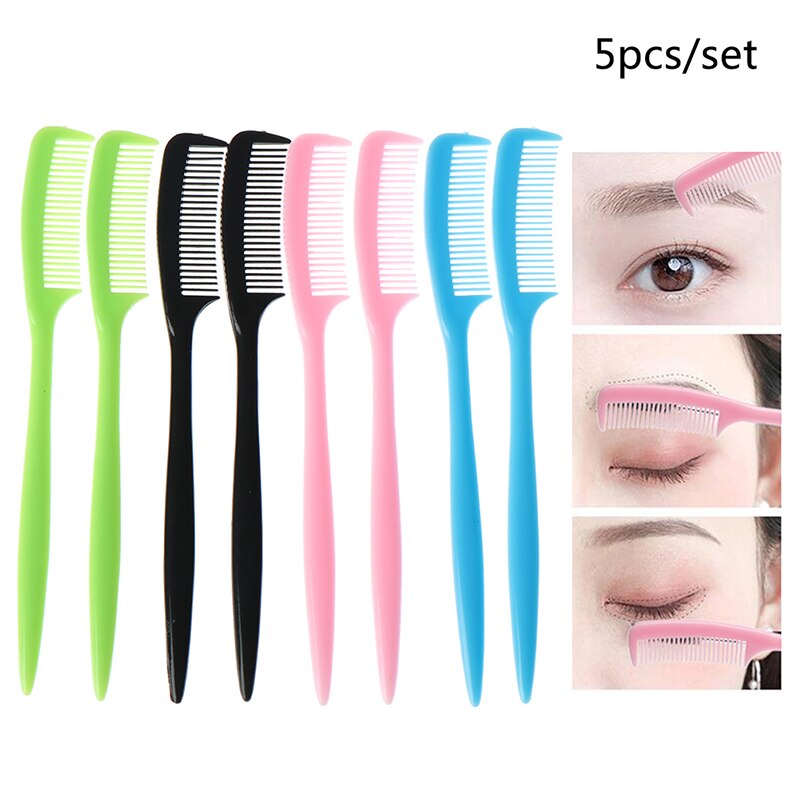 1/5pcs 9cm Cute Transparent Plastic Comb Eyelash Eyebrow Comb Mini Lash Comb Portable Makeup Tools