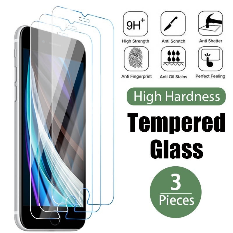 3PCS Screen Protector on iPhone 13 11 Pro Max Tempered Glass For iPhone 12 Pro Max 7 8 6S Plus 5S SE 2020 protective glass