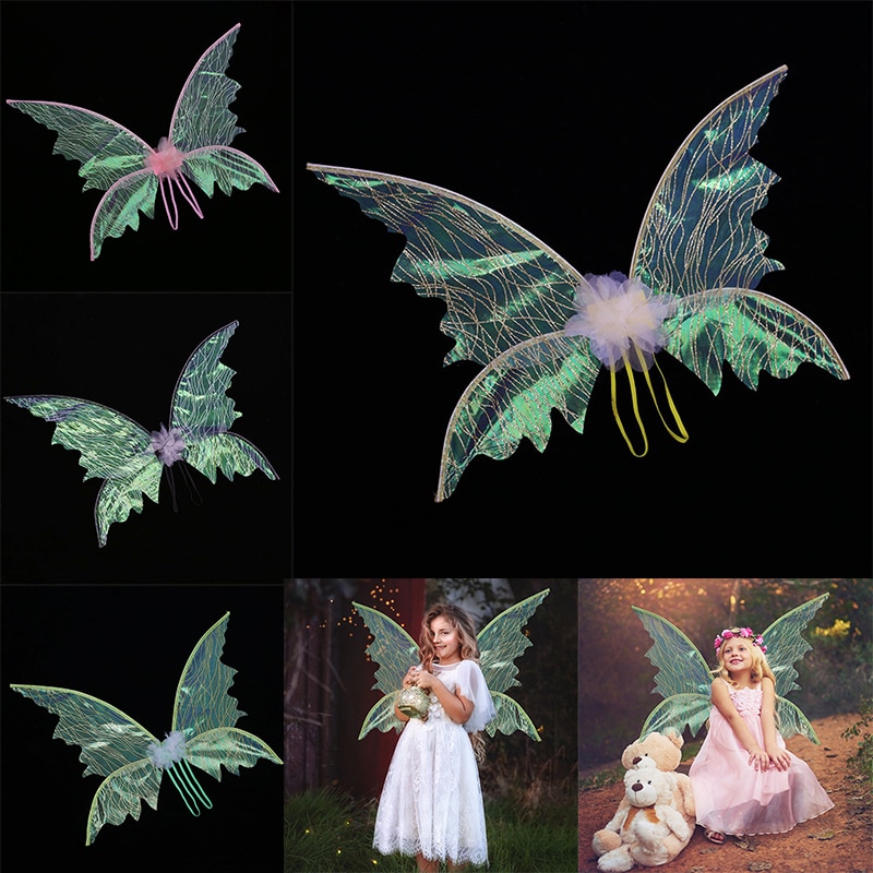 Butterfly Angel Wings Children Stage Performance Elf Princess Girls Angel Wings Photography Props Party Favor Christmas Costume