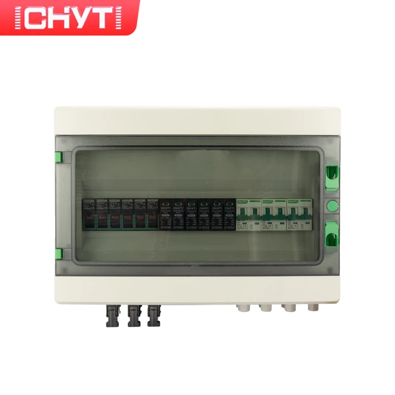 CHYT 3-in-3-out 600V Isolating switch Outdoor Waterproof 3 String IP65 PV Solar Surge Lightning Protection DC Combiner Box