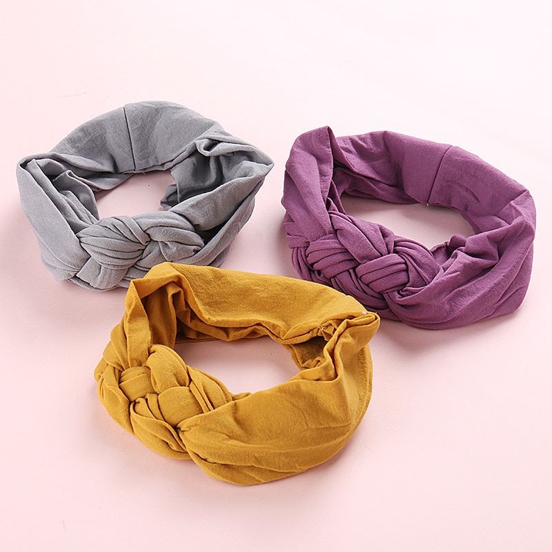 Solid Color Baby Headband Twist Knot Head Wrap Soft Braided Baby Hair Bands Infant Hair Accessories for Girls Newborn Turban